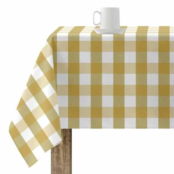 Stain-proof tablecloth Belum Cuadros Mustard 250 x 140 cm