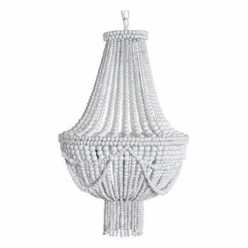 Ceiling Light DKD Home Decor White Metal MDF Wood 40 W...