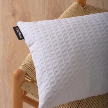 Cushion cover Belum Waffle White 30 x 50 cm 2